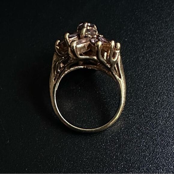 Vintage Pink Amethyst Crystal Ring - Picture 10 of 10